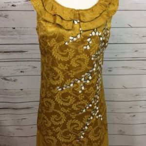 Floreat Dress from Anthropologie, Mustard